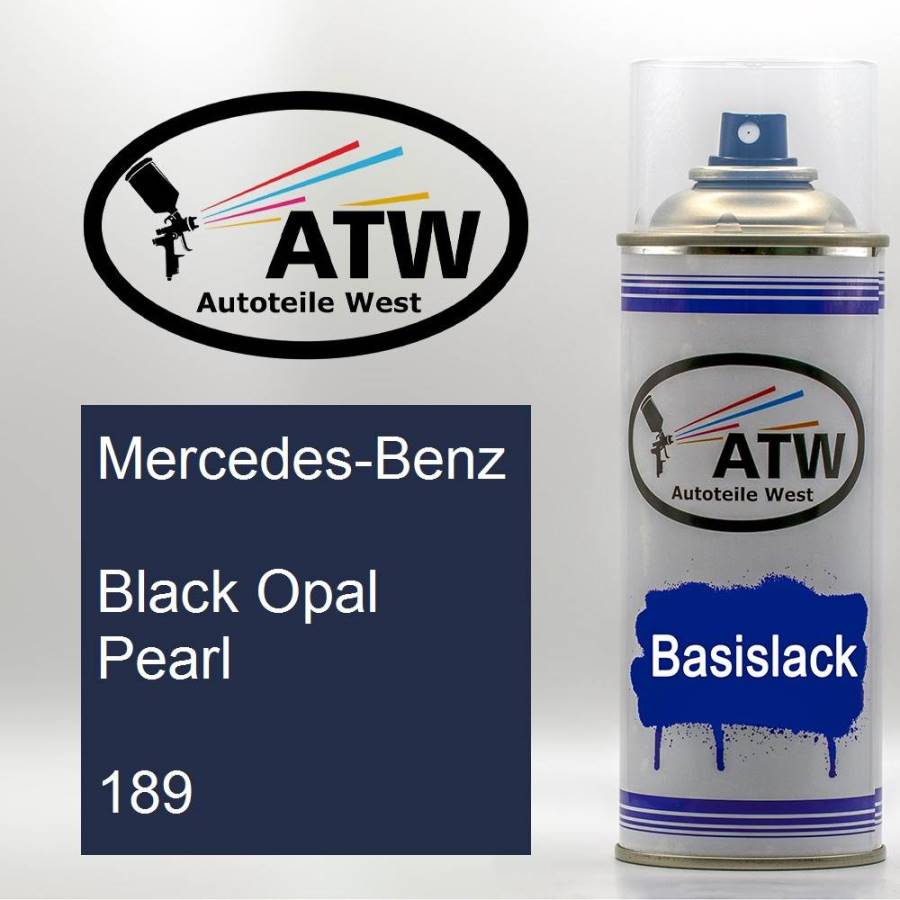 Mercedes-Benz, Black Opal Pearl, 189: 400ml Sprühdose, von ATW Autoteile West.